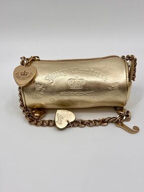 Juicy Couture Sidekick II bag vintage y2k Gold Mini Barrel Bag